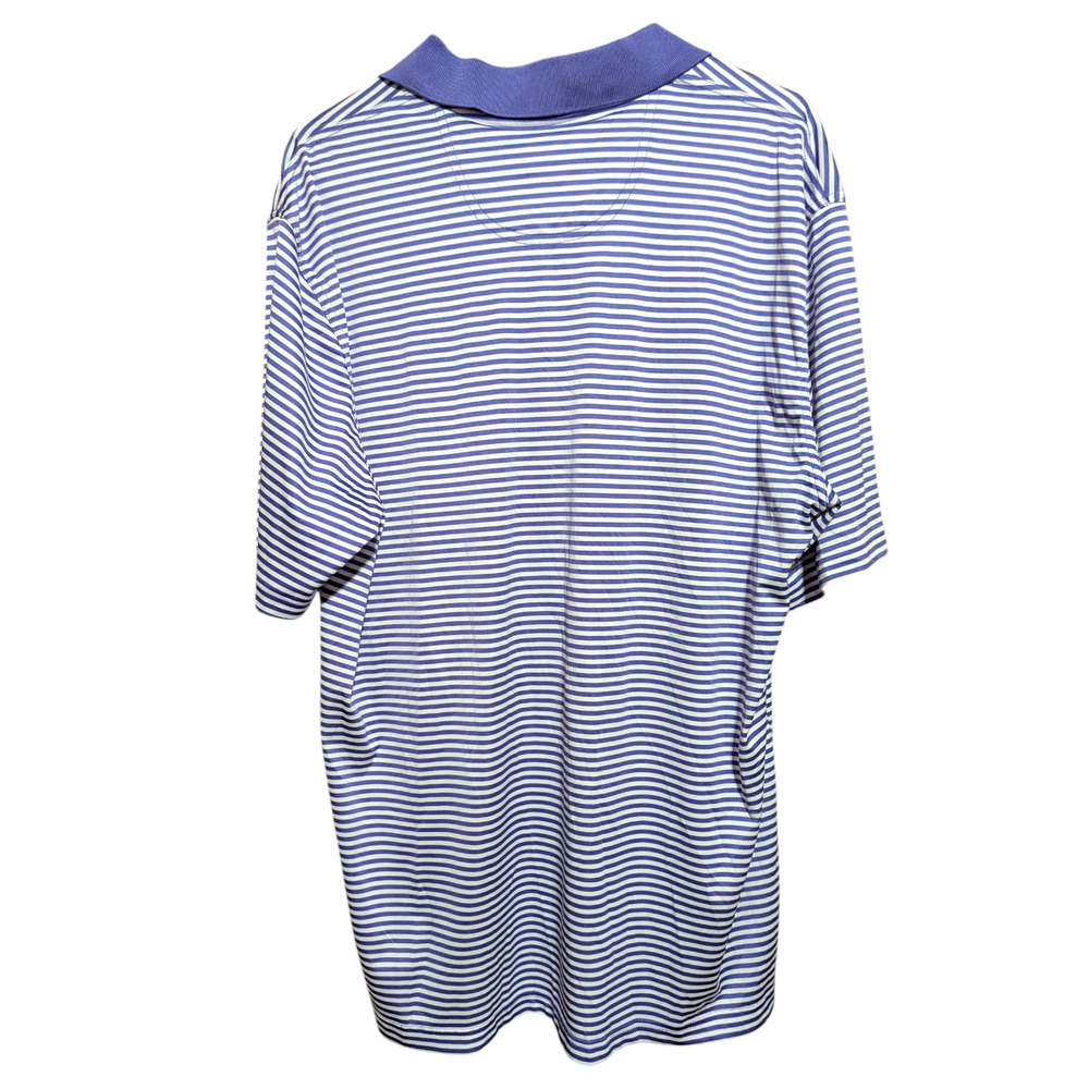 GREG NORMAN Purple Striped Golf Short Sleeve Polo Men's Size XL Play Dry - Picture 2 of 10